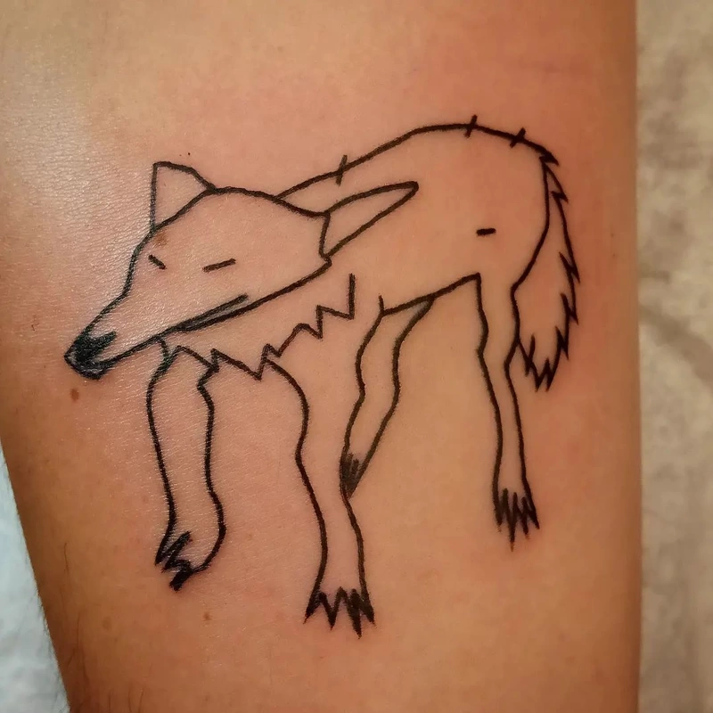 Life is strange wolf tattoo done by Brian Haggerty at Overlord Tattoo Studio, Palm Coast, Flagler Beach FL. 