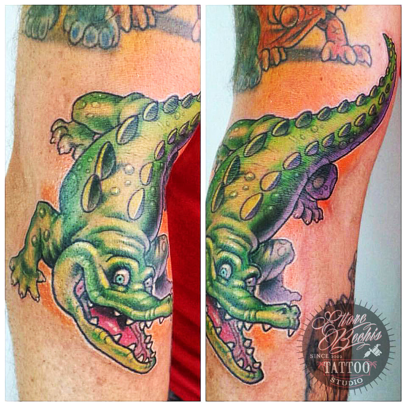 Alligator tattoo,michael archangel