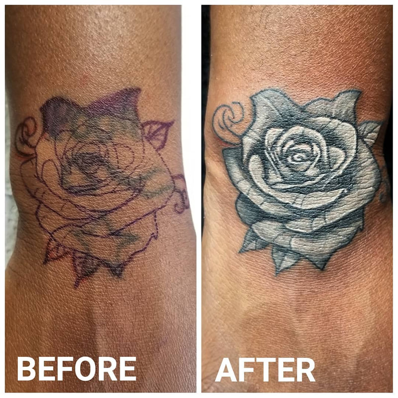 coverup,rose,tattoo,Overlord Tattoo Shop Palm Coast FL